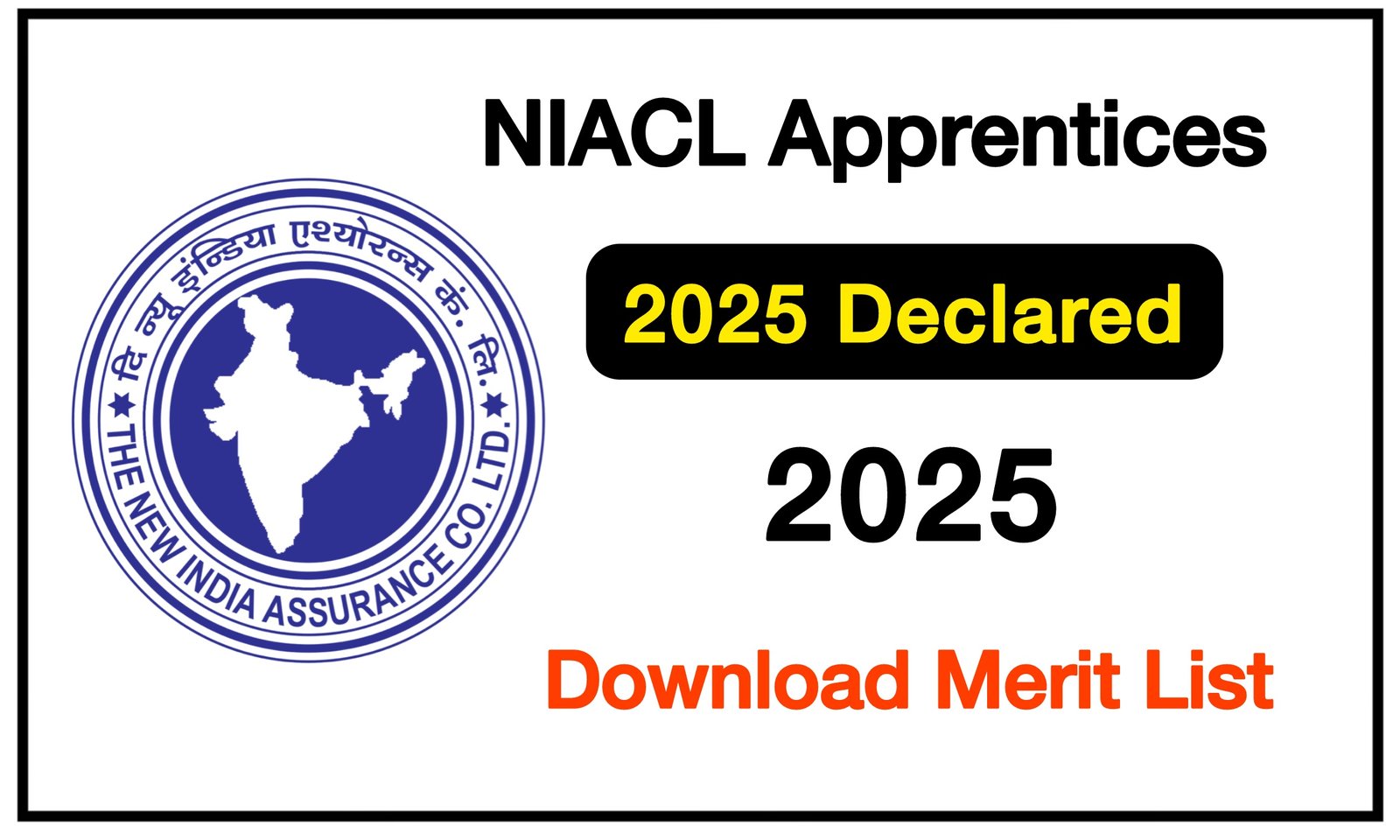 NIACL Apprentices Result 2025 Declared – Download Merit List