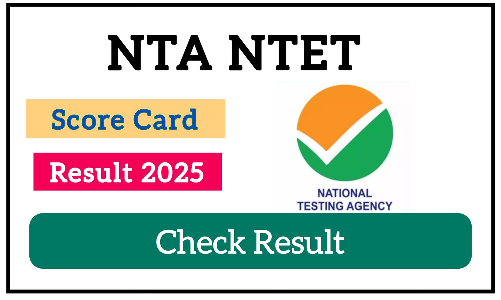NTA NTET Result 2025