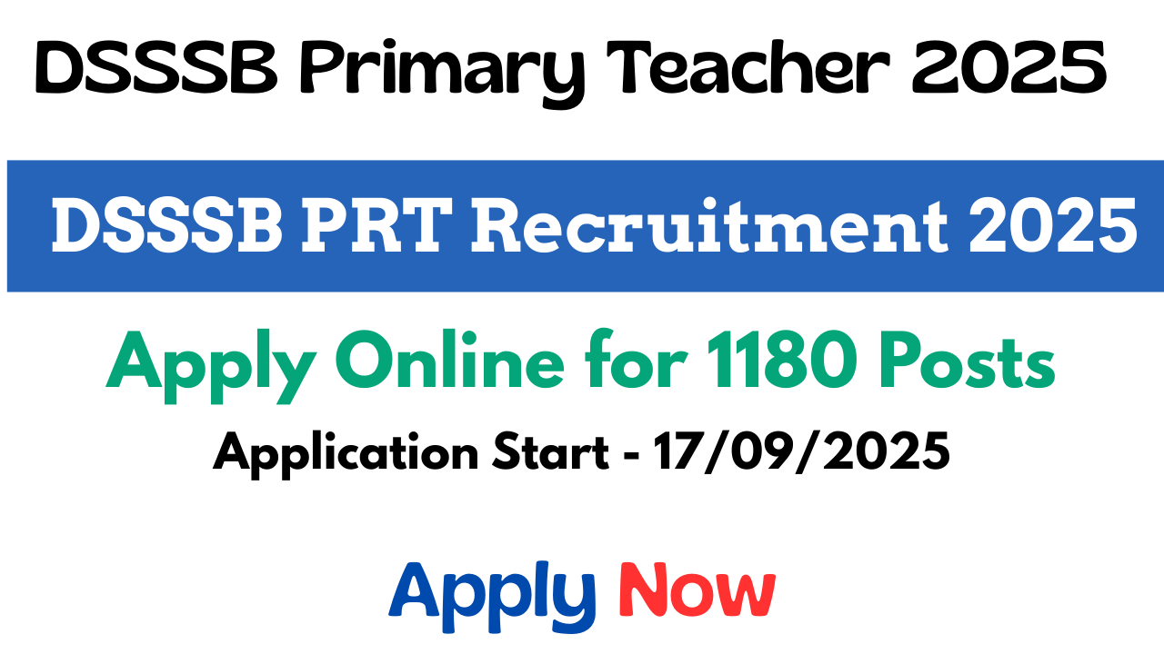 DSSSB PRT Recruitment 2025