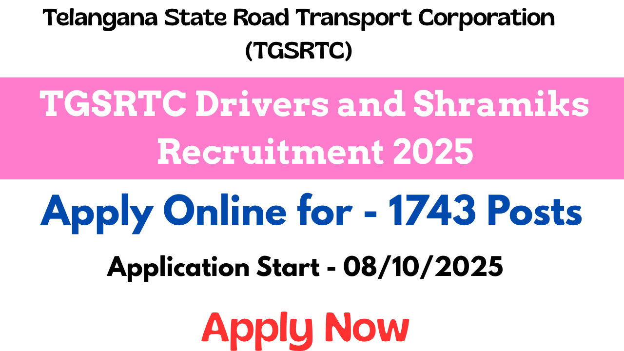TGSRTC Drivers and Shramiks Recruitment 2025