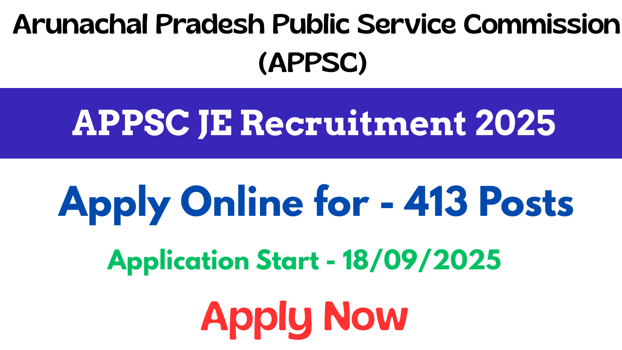 APPSC JE Recruitment 2025