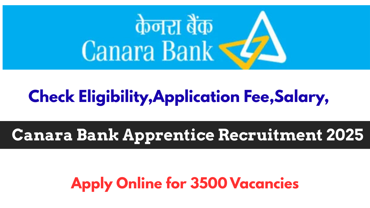 Canara Bank, Canara Bank Apprentice Recruitment 2025, Canara Bank Vacancy 2025, Canara Bank Apprentice Apply Online, Canara Bank Jobs 2025, Canara Bank Apprentice Notification 2025, Canara Bank Apprentice Salary, Canara Bank Apprentice Exam Date 2025