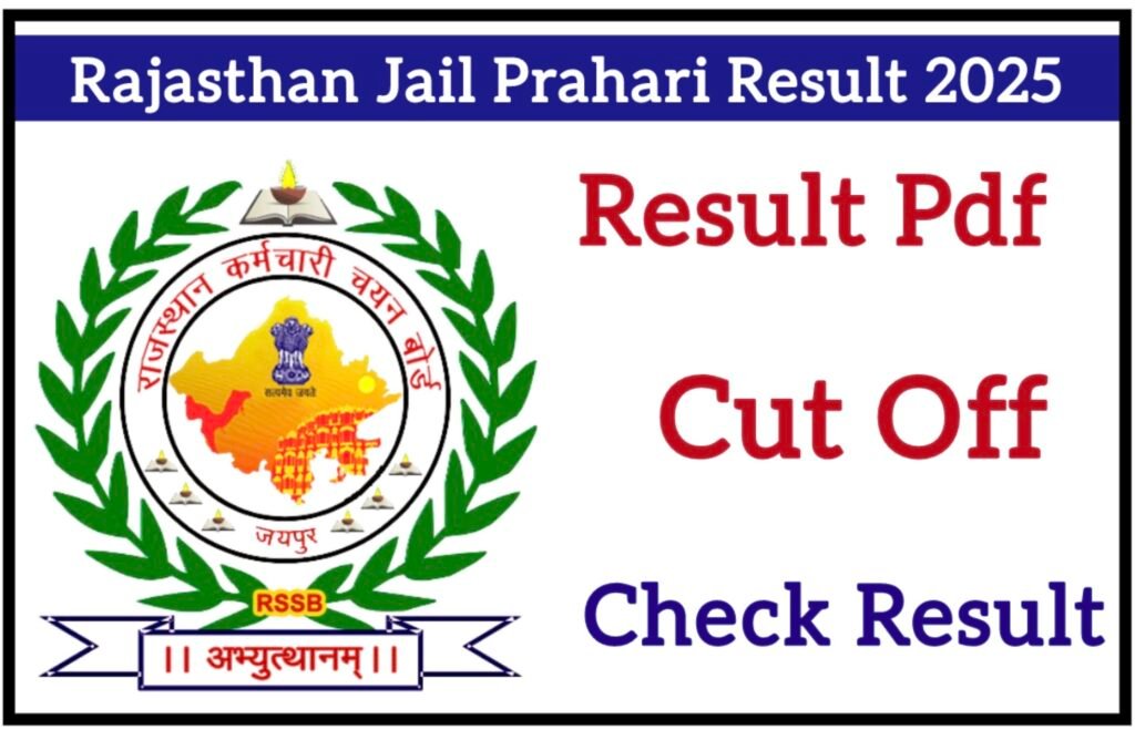 Rajasthan RSSB Jail Prahari Result 2025 - Out